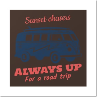 Sunset Chasers-Vintage Look Posters and Art